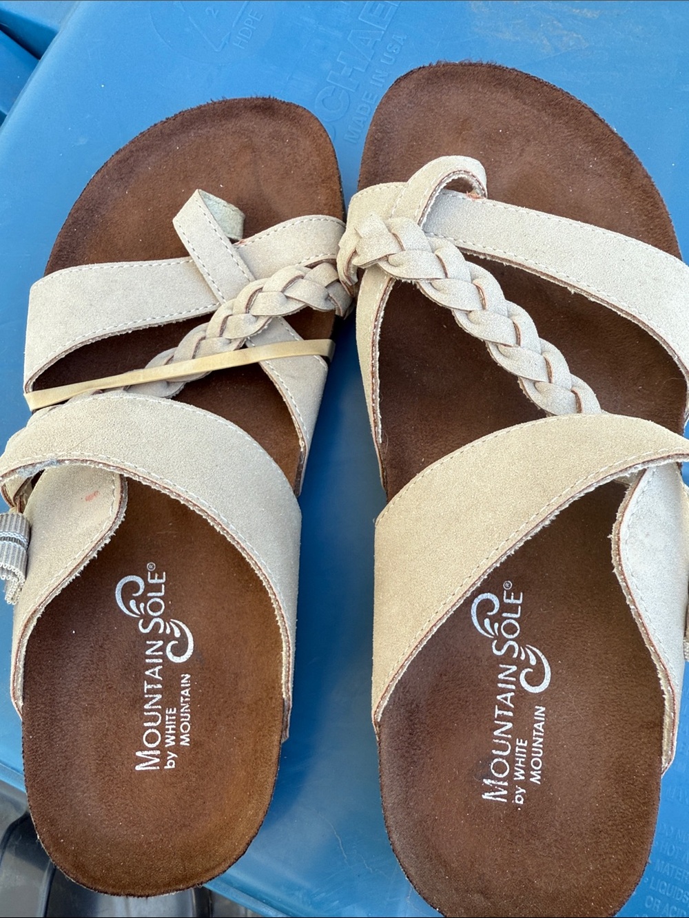 Mountain Sole Women’s Tan Braided Strap Sandals
